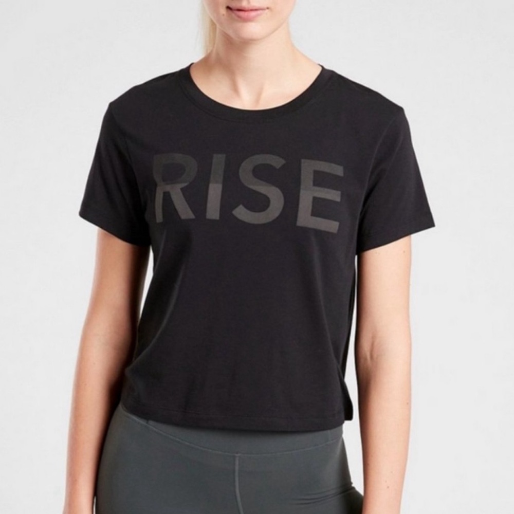 Athleta Rise Crop Tee | Size S